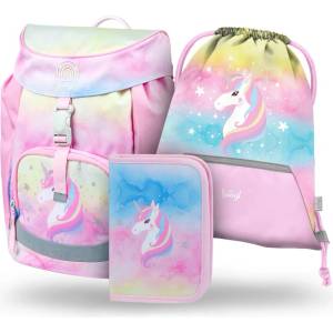 Baagl Детски училищен комплект BAAGL Airy Rainbow Unicorn