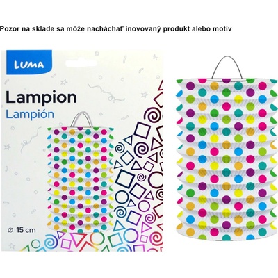 Lampión 15cm valec bodka mix farba 1ks
