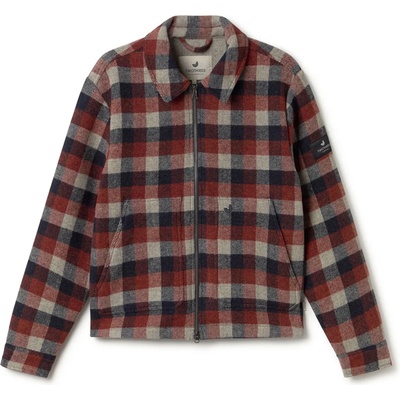 TWOTHIRDS Мъжко поларено яке TWOTHIRDS Ballycuggeran Wool jacket - Navy Red Ecru Checks (005-6658-0111)