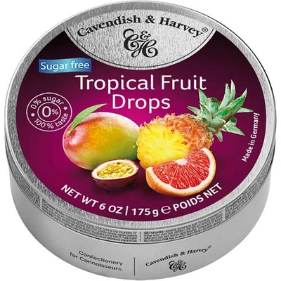Cavendish & Harvey Tropical Fruit Drops sugarfree 175 g