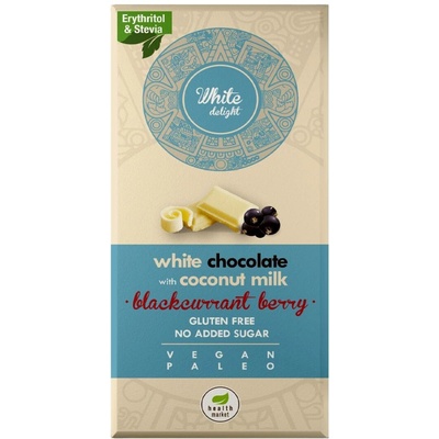 Health Market White Delight Bílá s černým rybízem a sladidlem 80 g