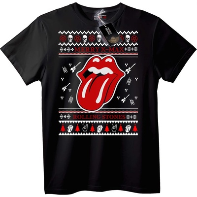 NOONEBRAND Тениска Rolling Stones "Весела Коледа" - L, White
