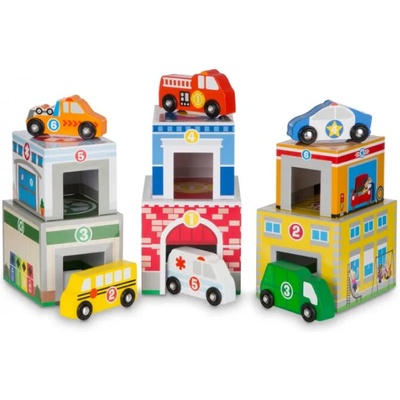 Melissa & Doug Дървена игра за сортиране - Превозни средства