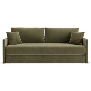Cosmopolitan Design Зелен кадифен сгъваем диван 209 cm Shannon - Cosmopolitan Design (COS_3SF_44_F1_SHANNON4)