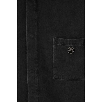 AMBUSH Памучна риза AMBUSH Boxy Fit Longleeve Denim Shirt мъжка в черно със свободна кройка с класическа яка BMYD002S24DEN (BMYD002S24DEN0011100)