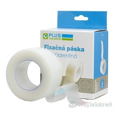Plus Lekáreň Fixačná páska transparentná 2,5 cm x 9 m cievka 1 ks