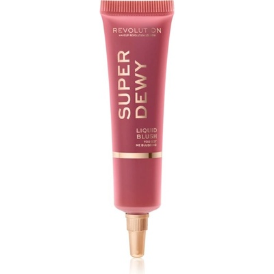 Makeup Revolution Superdewy tekutá lícenka You Got Me Blushing 15 ml