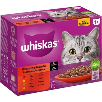 WHISKAS 1+ Adult Klasický výběr ve šťávě 12 x 85 g