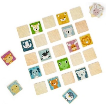 Bigjigs Toys Мемори игра - Животни (036021)