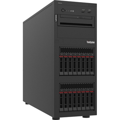 ThinkSystem ST250 V2, Xeon E-2378 (8C 2.6GHz 16MB Cache/65W), 1x32GB, O/B, 2.5" HS (8), 5350-8i, HS 750W Titanium, XCC Enterprise, No DVD (7D8FA01YEA)