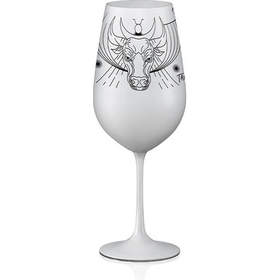 Crystalex Sklenice na bílé i červené víno Viola bílá znamení BÝK_ 1 x 550 ml