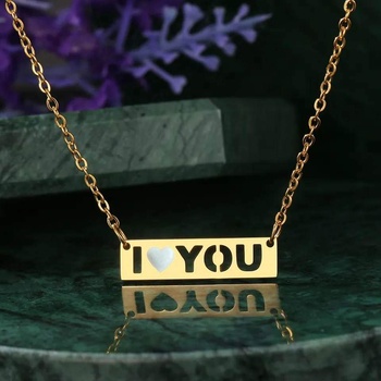 Meganflo Медальон стомана - Love Gold