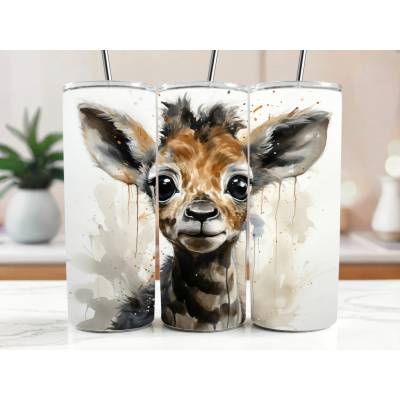 Cool termokelímek s brčkem 590 ml Roztomilé žirafí mládě