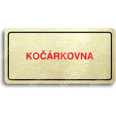 ACCEPT Piktogram KOČÁRKOVNA - zlatá tabulka - barevný tisk