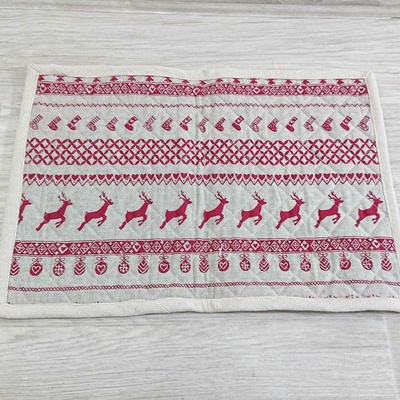 Clayre & Eef Vánoční prostírání Nordic Christmas 48x33 cm 33 cm