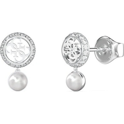 Guess Fashion oceľové náušnice s perličkou Tiny Pearly JUBE05517JWRHT/U