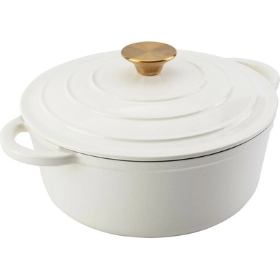 Smalťovaný liatinový hrniec 20 cm, 2L biely