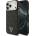 GUESS PU Leather 4G Strass Triangle Logo Gold Frame MagSafe Задний чехол для iPhone 17 Pro Max Black Guess | Cheren | МЪЖЕ | UNI