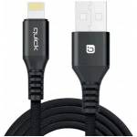 Quick Media USB Cable Quick USB-A - Lightning 1.5 m Black (4752168141243)