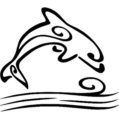 Artemiss Delfín plastová šablóna 2 B 15 cm x 15 cm