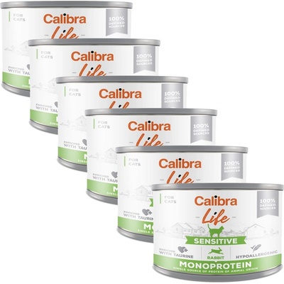 Calibra cat Life Adult Sensitive rabbit 6 x 200 g
