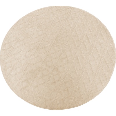 Takoy Koberec okrúhly s priemerom 120cm vzor vrkoč ecru-HT-00387 | Ø 120 cm