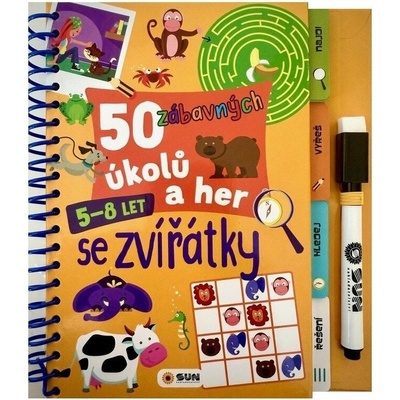 50 zábavných úkolů a her - Se zvířátky 5 - 8 let - SUN