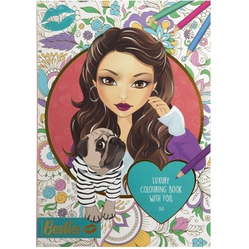 Moxy Книжка за оцветяване Besties, А4, 24 листа (5525100249)