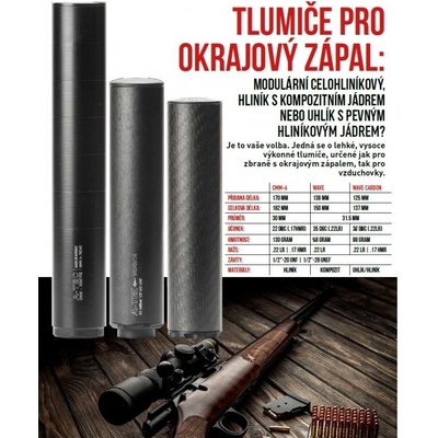 A Tec WAVE Carbon, pro malorážky, Ráže: .22Lr na závit M14x1mm – Zboží Dáma