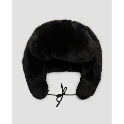 Goldbergh Cher Fluffy Aviator Hat Black