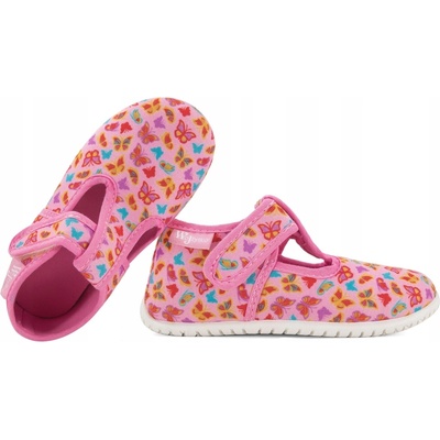 Wojtylko 1P25094R barefoot TEXTILNÉ DIEVČENSKÉ papučky Růžová