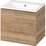Cersanit S801-457 - Стенен шкаф за баня с мивка NIKO 60x45 см, орех (CS0191)