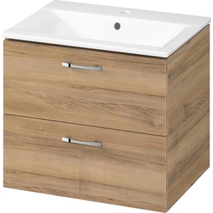 Cersanit S801-457 - Стенен шкаф за баня с мивка NIKO 60x45 см, орех (CS0191)