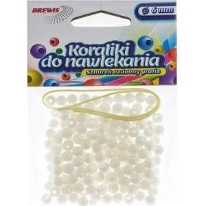 Brewista Beads for threading white + string 6mm 16g
