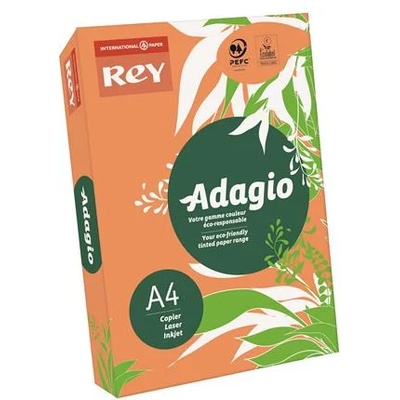 REY Копирна хартия, цветна, A4, 80 г, REY "Adagio", неонова мандарина RYADA080X413 MANDARIN (RYADA080X413 MANDARIN)