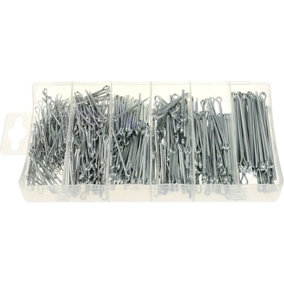 Závlačky, délka 25 - 64 mm, nerezové, sada 555 kusů GEKO G02826