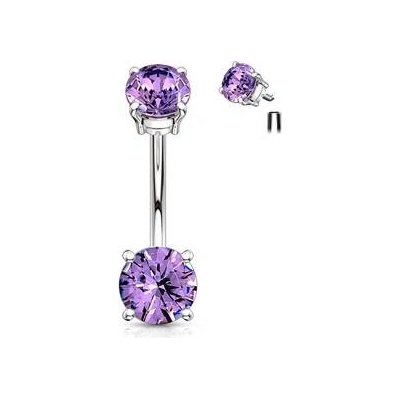 Šperky4U piercing do pupíku s kamínky WP01318-TZ