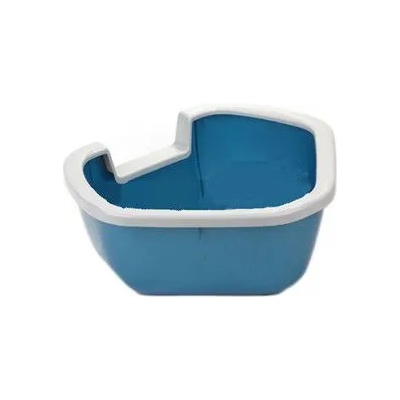 Ferplast Ъглова тоалетна за котки DAMA - синя - 57, 5 x 51, 5 x 22 см
