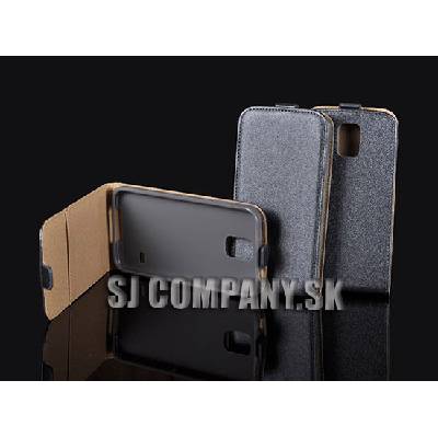 Kožený obal Samsung Galaxy J1 (J100H) – Flip PC – grafitová