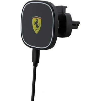 Ferrari Държач за телефон с индуктивно зареждане Ferrari FECHMGLK, 15W, черен / черен, 2023 Collection MagSafe (3666339170318)