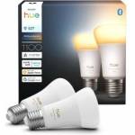 Philips Smart LED A60 lamp, White Ambiance, LED bulb with E27 socket, 8.1W, full spectrum light 1000K-20000K, 1100 lumens, dimmable, smart light compatible with voice assistants, pack of 2 - 929003854902