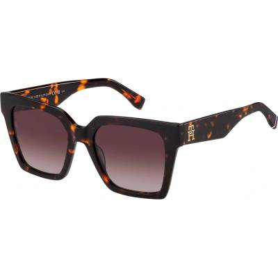 Tommy Hilfiger Слънчеви очила Tommy Hilfiger Women's Square Round Sunglasses - Havana