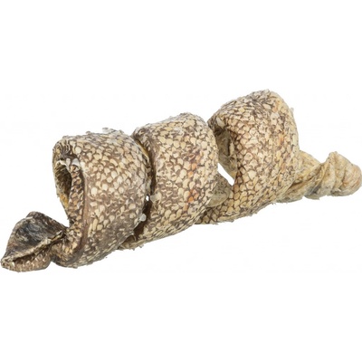 Denta Fun Curl buvolí kůže s treskou [50 ks] kroucený pamlsek 12 cm 25 g