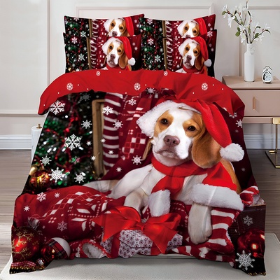 EmonaMall Двулицево коледно спално бельо (реално изображение) EmonaMall, 6 части - Модел S17147 (S17147-6666d5)