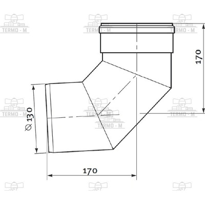 PROTHERM Koleno Ø 130 mm – 90° K30K 0020079306