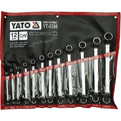 Yato Sada kľúčov očkových 12ks 6-32 mm ohnuté YT-0398