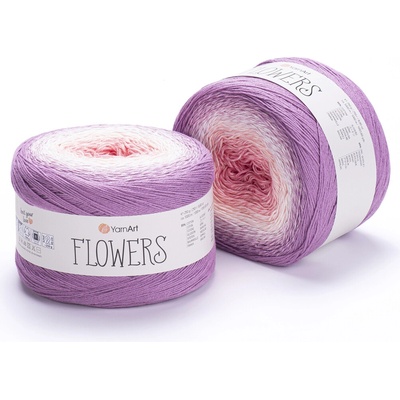 Yarn Art příze Flowers 305 růžová, smetanová, fialková