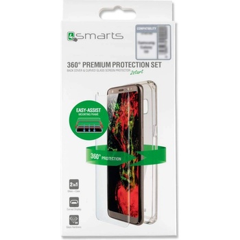 4smarts 360° Premium Protection Set Easy-Assist - хибриден кейс и стъклено покритие за Samsung Galaxy Note 9 (с рамка за поставяне) (прозрачен)