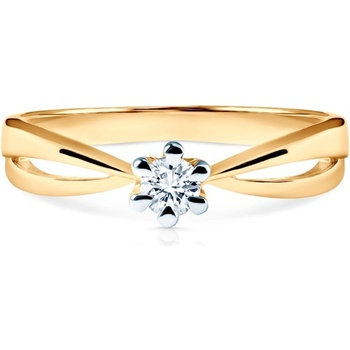 SAVICKI Годежен пръстен Savicki: двуцветно злато, цирконий