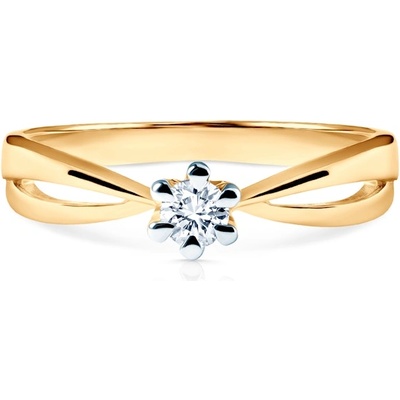 SAVICKI Годежен пръстен Savicki: двуцветно злато, цирконий